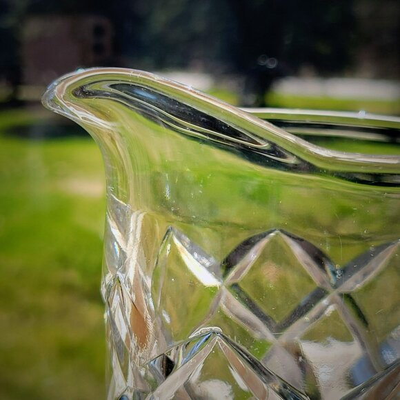 Antique EAPG Glass Creamer Challinor Taylor & Co, Beveled Diagonal c.1890 USA - Picture 10 of 12